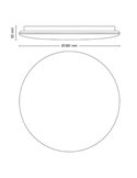 Plafonnier/plafonnier LED MOIRE 20W, 2300Lm, 2700K/4000K, blanc