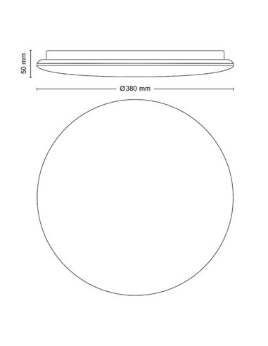 Plafonnier/plafonnier LED MOIRE 20W, 2300Lm, 2700K/4000K, blanc