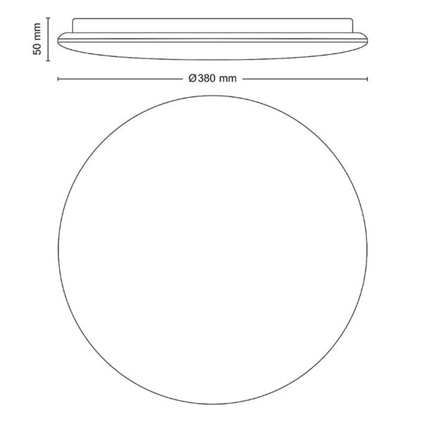 Plafonnier/plafonnier LED MOIRE 20W, 2300Lm, 2700K/4000K, blanc