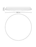 Lámpara/Plafón de techo LED 20W MOIRE, 2300Lm, 2700K/4000K, blanco