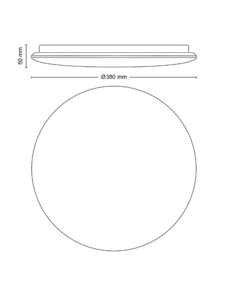Lámpara/Plafón de techo LED 20W MOIRE, 2300Lm, 2700K/4000K, blanco