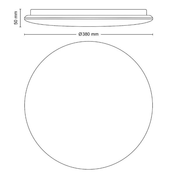 Candeeiro de teto/lâmpada de teto LED MOIRE 20W, 2300Lm, 2700K/4000K, branco