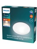 Plafón de Techo LED con sensor, SHAN, 12W, 2700K/4000K, blanco