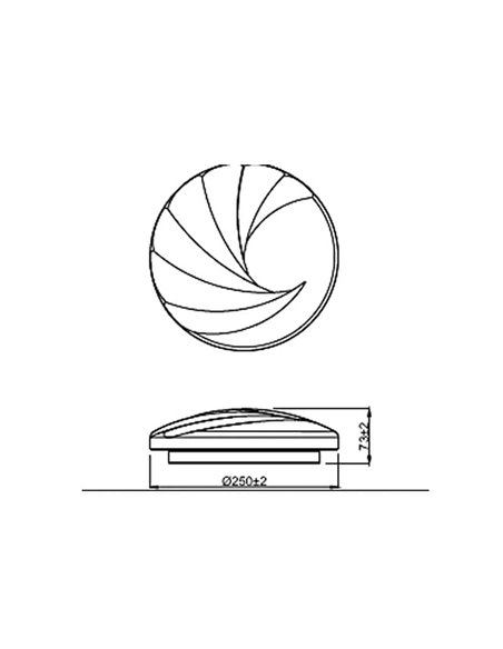 Plafón LED con diseño de espiral, SHORE, 10W 4000K, blanco