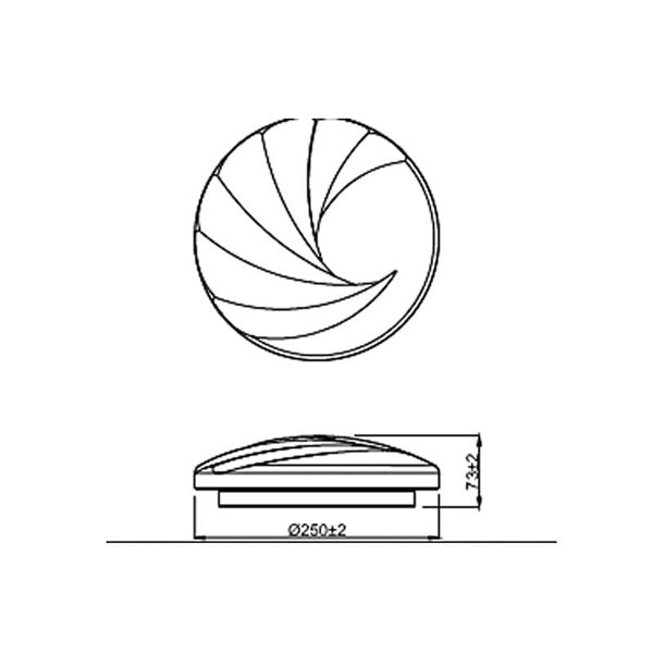 Plafonnier LED en forme de spirale, SHORE, 10W 4000K, blanc