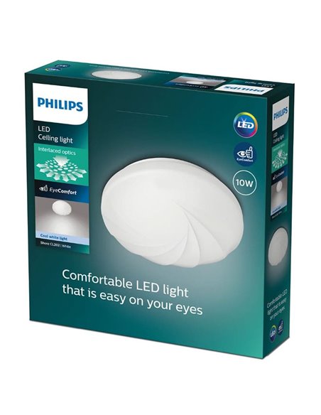 Plafón LED con diseño de espiral, SHORE, 10W 4000K, blanco