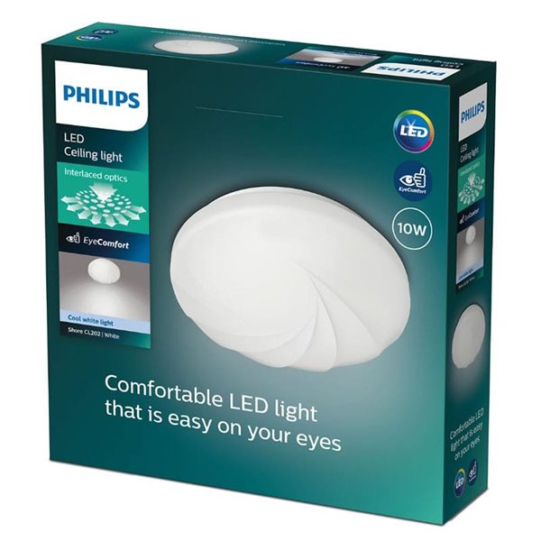 Plafón LED con diseño de espiral, SHORE, 10W 4000K, blanco