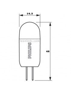 Bombilla LED G4 2W CorePro Capsula MV equivalente a 20W Philips | LeonLeds 2