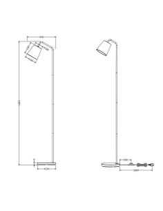 Lampadaire BUDDY avec abat-jour réglable | LeonLeds 2