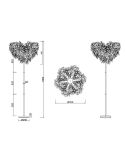 Lámpara de Pie LEAVY Estilo Planta 180cm con Interruptor Pedal | LeonLeds
