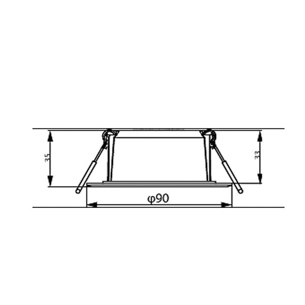 Downlight LED embutido MESON 5,5W Ø 90 mm 4000K, branco