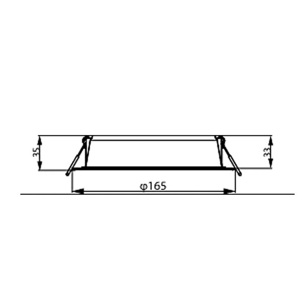 Downlight LED embutido 16,5W MESON, Ø 165mm, 6500K branco