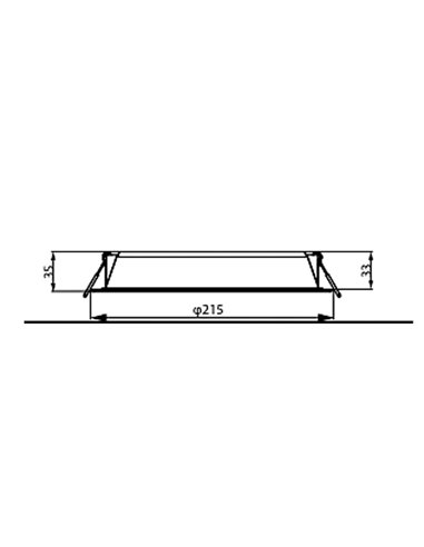 Downlight LED empotrable MESON 23,5W, Ø 215mm 4000 K Blanco