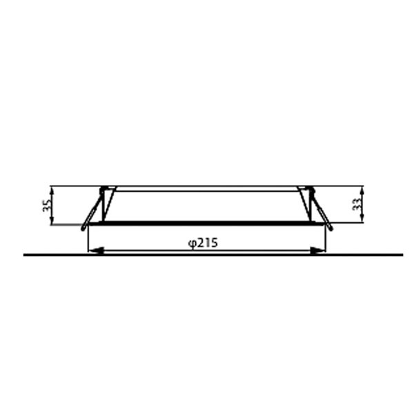 Downlight LED embutido MESON 23,5W, Ø 215mm 4000 K Branco