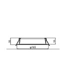 Downlight LED cuadrado de óptica entrelazada MESON, deslumbramiento reducido 16,5W 1200Lm/1280Lm 3000K/4000K