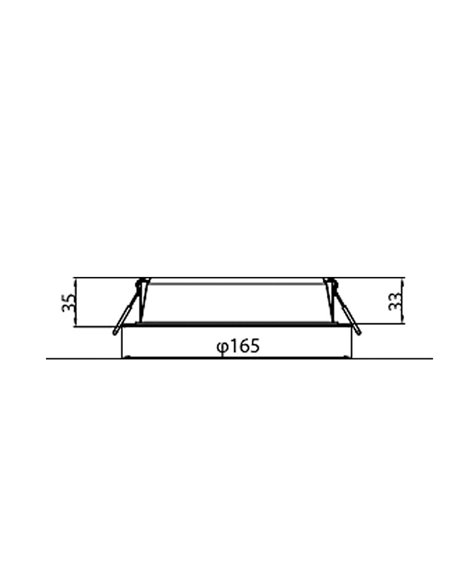Downlight LED cuadrado de óptica entrelazada MESON, deslumbramiento reducido 16,5W 1200Lm/1280Lm 3000K/4000K