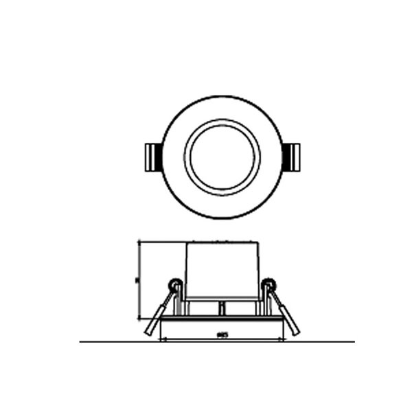 Pack de 3 focos LED empotrables regulable SPARKLE, 2700K blanco EyeComfort