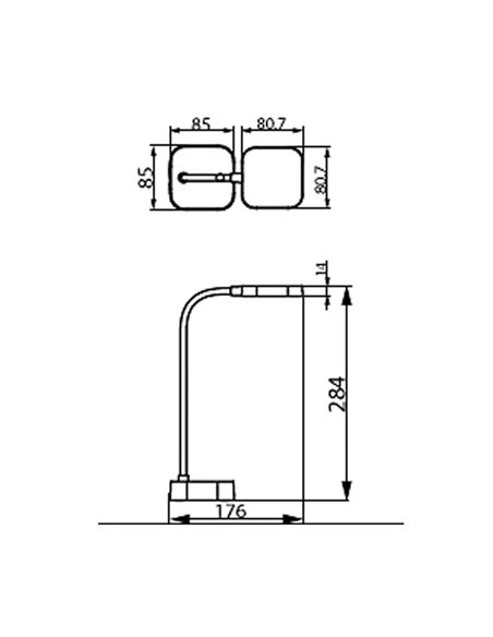 Lampe de bureau LED ROCK 90Lm, 5000K, dimmable blanc