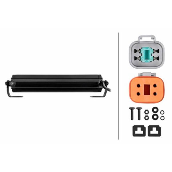 Trasera Barra LED con luz de posición Blanca y Ambar 52W ECE R10, R148  y R149 6000Lm 34,3Cm de largo