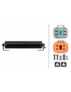 Barra LED con luz de advertencia Ambar, posición y luz de carretera 52W ECE R10, R148  y R149 6000Lm 34,3Cm CISPR25 Clase 3 2
