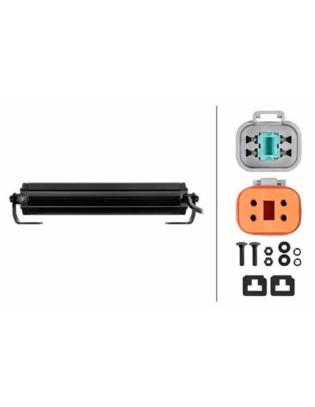 Barre LED arrière avec feu de position Blanc et Ambre 52W ECE R10, R148 et R149 6000Lm 34,3Cm de long