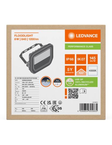 Proyector LED para Exterior Negro FL...
