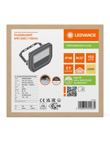 LED-Strahler für Außen Schwarz FL 10...