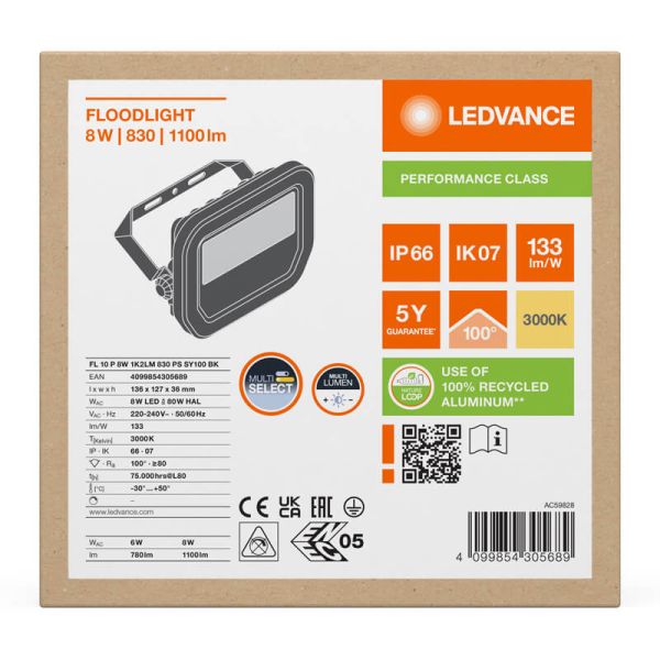 LED-Strahler für Außen Schwarz FL 10...