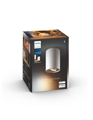 Foco LED regulable inteligente individual Pillar blanco embalaje