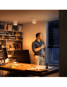 Projecteur LED intelligent individuel à intensité variable, pilier blanc 2