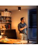 Foco LED regulable inteligente individual Pillar negro ambiente