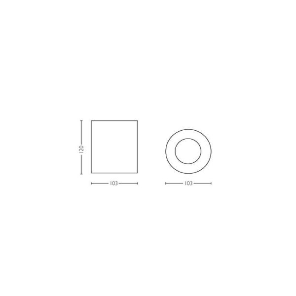 Foco LED regulable inteligente individual Pillar medidas