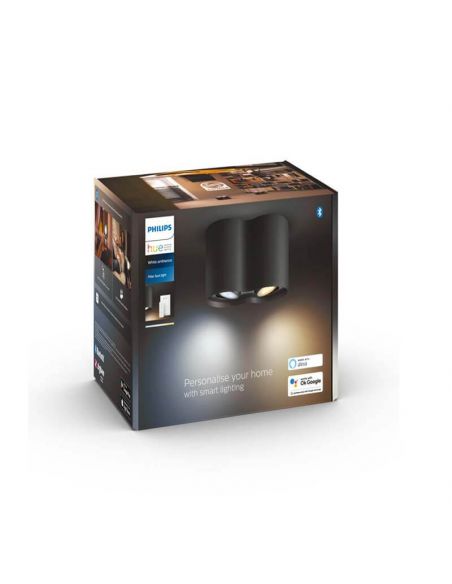 Foco LED de techo doble Pillar Hue inteligente embalaje