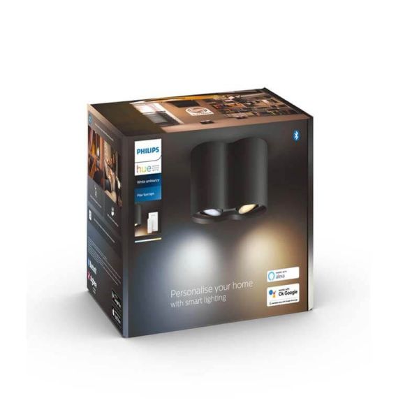 Foco LED de techo doble Pillar Hue inteligente embalaje
