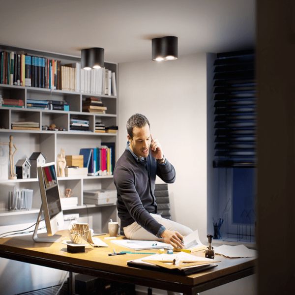 Foco LED de techo doble Pillar Hue inteligente ambiente
