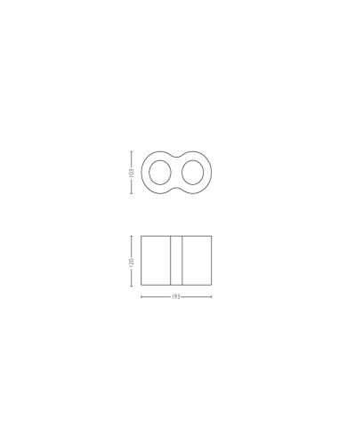 Foco LED de techo doble Pillar Hue inteligente medidas