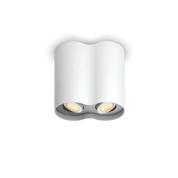 Foco LED de techo doble Pillar Hue inteligente blanco