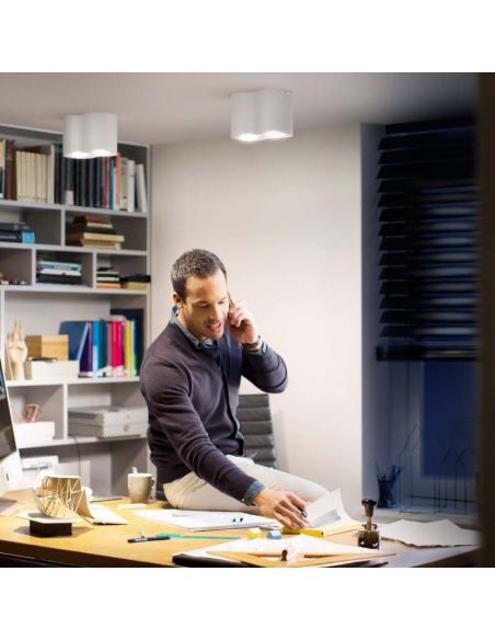 Foco LED de techo doble Pillar Hue inteligente blanco ambiente