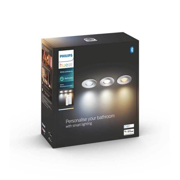 Downlight encastrable Adore pour salle de bain Ambiance Blanc (pack de 3 unités) packaging