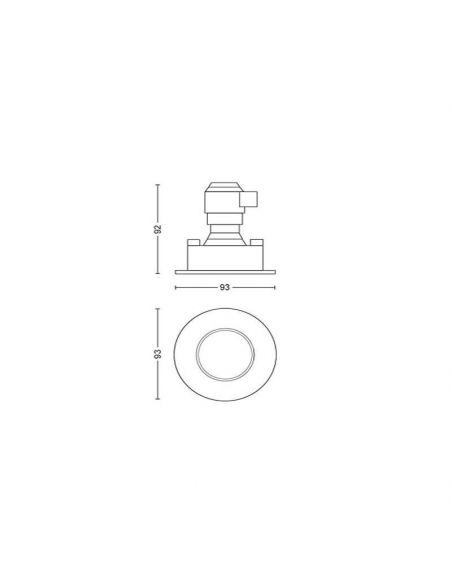 Downlight empotrable inteligente Adore White Ambiance medidas