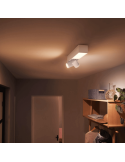 Plafonnier LED Philips Hue Centris 2L Blanc avec 2 spots d'ambiance à lumière blanche adressables
