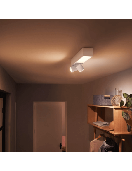 Plafón LED Philips Hue Centris 2L Blanco con 2 Focos Direccionables ambiente luz blanca