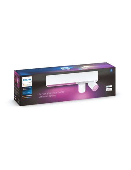 Plafonnier LED Philips Hue Centris 2L Blanc avec 2 Spots Adressables packaging