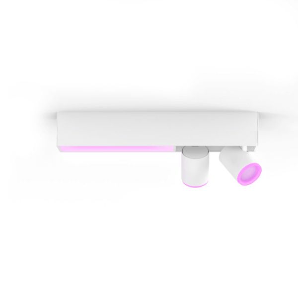 Plafonnier LED Philips Hue Centris 2L Blanc avec 2 Spots RGB Adressables