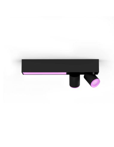 Plafón LED Negro Centris Hue 2L 1.560Lm Control por Voz Philips Hue RGB