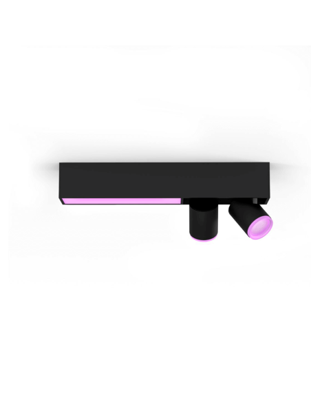 Plafón LED Negro Centris Hue 2L 1.560Lm Control por Voz Philips Hue RGB