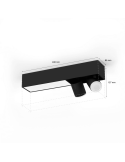 Plafón LED Negro Centris Hue 2L 1.560Lm Control por Voz Philips Hue medidas