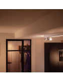 Plafonnier LED avec 3 spots Blancs adressables dans un salon | LéonLeds