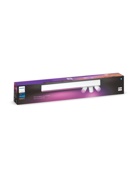 Plafón LED con 3 focos direccionables Blanco caja de producto | LeonLeds