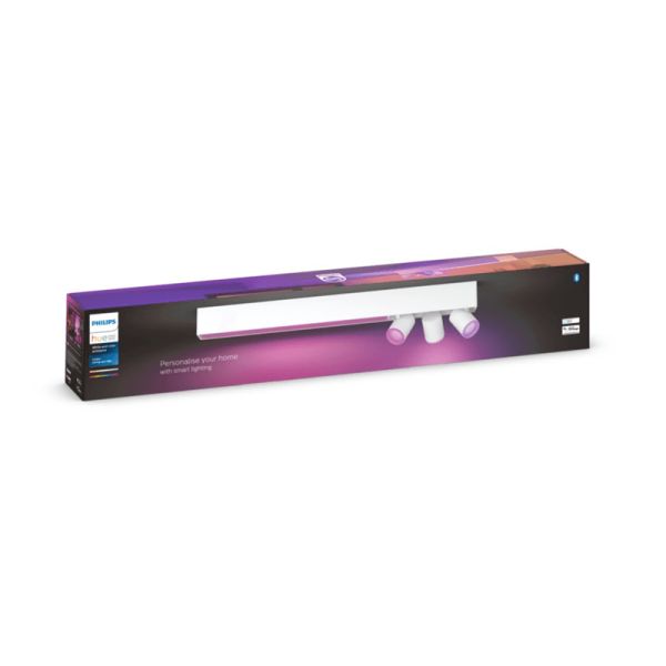Plafón LED con 3 focos direccionables Blanco caja de producto | LeonLeds